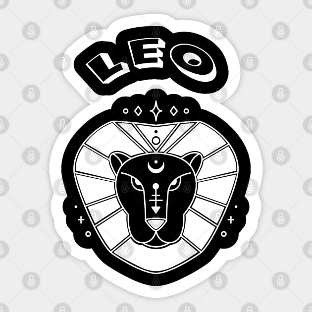 Leo Zodiac Sign Sticker by GPrez Designs